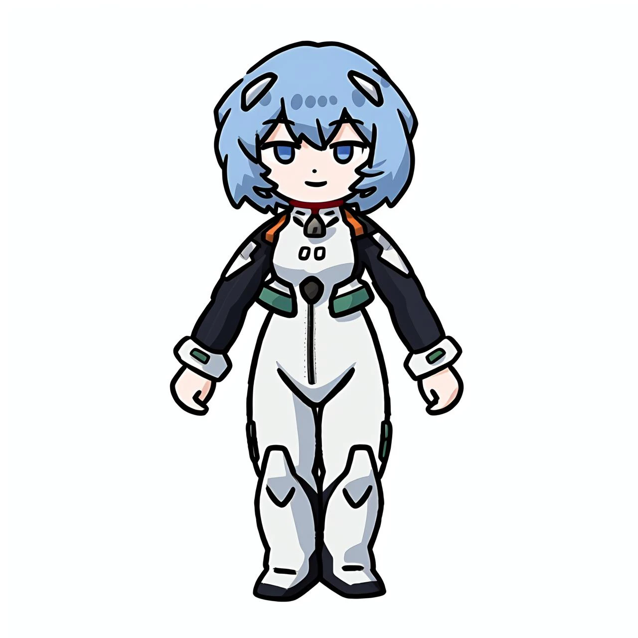 chibi,1girl,ayanamirei,full body,looking at viewer,light smile,eva00plugsuit,simple background,best quality,amazing quality,very aesthetic,absurdres,<lora:AyanamiReiV6:1.2>,, <lora:50G-000008:0.7>