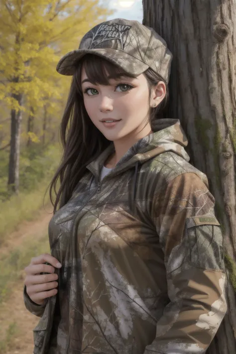 best quality, woman, wearing Realtree camouflage, <lora:hairdetailer:.5> <lora:add_detail:0.5> <lora:boldline:0.2>