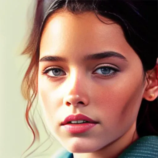 (Childish Digital Artwork:1.3) of,(Happy:1.3) face close up portrait of (evelynnobodysd15:1.1),CGSociety,ArtStation