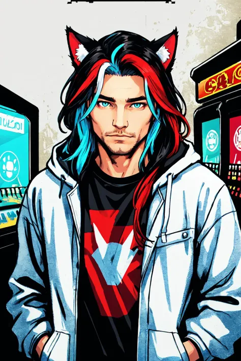 ProfessionalDetail, standing in an arcade, MikeyXvoor