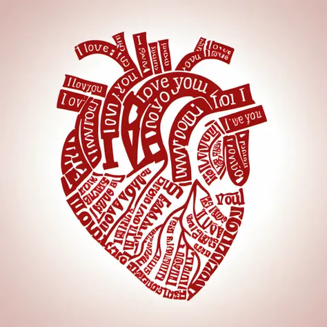 typography_art, simple background, white background, monochrome, i love you english text,heart shape<lora:Typography_art:1>
