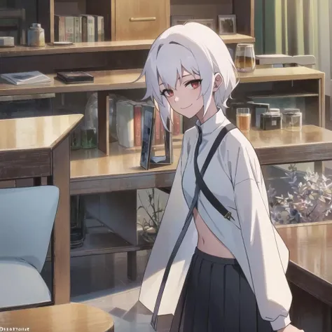 1girl,solo,smile,white hair,red eyes,<lora:linkclickv2:0.6>,close up