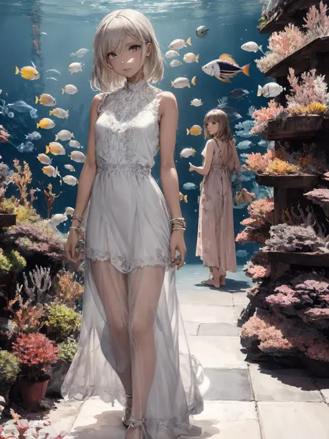 absurdres, highres, ultra detailed, (1girl:1.4), (aquarium:1.4), smile
BREAK
Modern European Ink Painting
BREAK
, date-night style, romantic clothing, alluring silhouettes, lace accents, soft colors, stylish accessories, flattering outfits