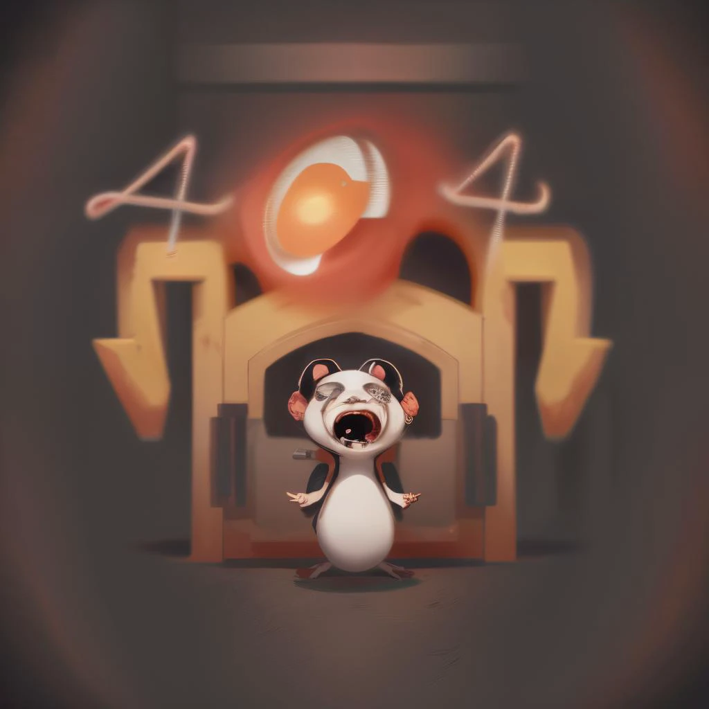 Eldritch glitch, screaming hamster