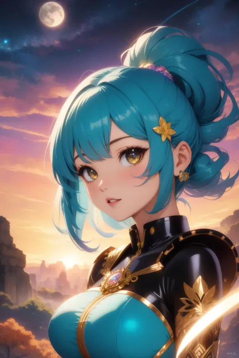 1girl, (art by Lisa Frank:0.7) , vibrant art, grand 3D Rendering, Sprawling fauna with Branch, Decora, Golden ratio, Street level shot of a Mecha-Flat White and Aqua Blue ("You've lost that lovin' feelin'.":1.3) , behance, at Charred Men,ion, Thunderstorm, Very wide view, ultrafine detailed, Lustful, Nostalgic lighting, Zoom lens, Warm Colors, otherworldly, Soutache, highly detailed, 8K, flora, alien