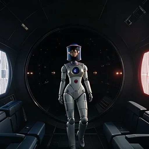 a sexy robot, 2001, masterpiece, highly detailed, sharp focus, cinematic, stunningly beautiful <lora:2001_v4-000004:0.7>