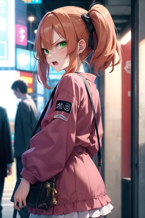 <lora:gekioko_v250:1>
(cleavage:-1.5),
insanely detailed, absurdres, ultra-highres, ultra-detailed, best quality,
1girl, solo, nice hands, perfect hands,
BREAK,
(wearing harajuku-style coordinate),
angry, open mouth,
points to camera, cowboy shot,
BREAK,
slender, kawaii, perfect symmetrical face, ultra cute girl, ultra cute face, ultra detailed eyes, ultra detailed hair, ultra cute, ultra beautiful,
by Canon EOS, SIGMA Art Lens 35mm F1.4, ISO 200 Shutter Speed 2000,
in harajuku, shibuya, tokyo, street, crowd, cityscape,
medium breasts,
BREAK,
(orange medium hair, green eyes),