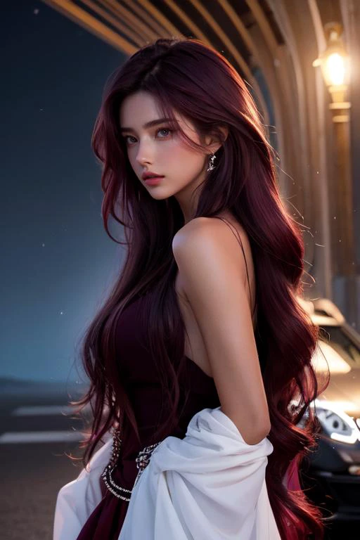 (otherworldly), highly insanely detailed, masterpiece, top quality, best quality, highres, 4k, 8k, RAW photo, (very aesthetic, beautiful and aesthetic), 1girl, solo,
Tower13_Gizelle,
a beautiful elvish girl,
<lora:UnderGround-CP:0>,
underground,Underground Car Parking,road,concrete,parking,
pure purple background,pure blue background ,
dark_skin, tan_skin, tanned skin, dark skin, dark-skinned, black-skinned, bronze skin,
(warm maroon hair,gradient hair), (fantasy world)âââ