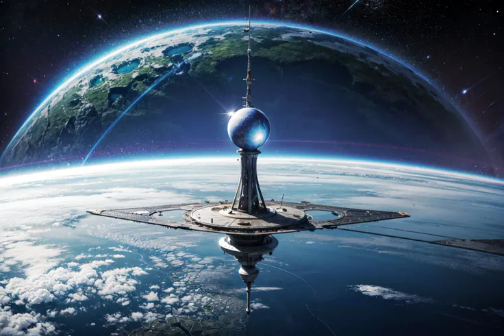 ((best quality, masterpiece, absurbres, super-resolution)), Detailed galactic scenery, outer space, faraway planets