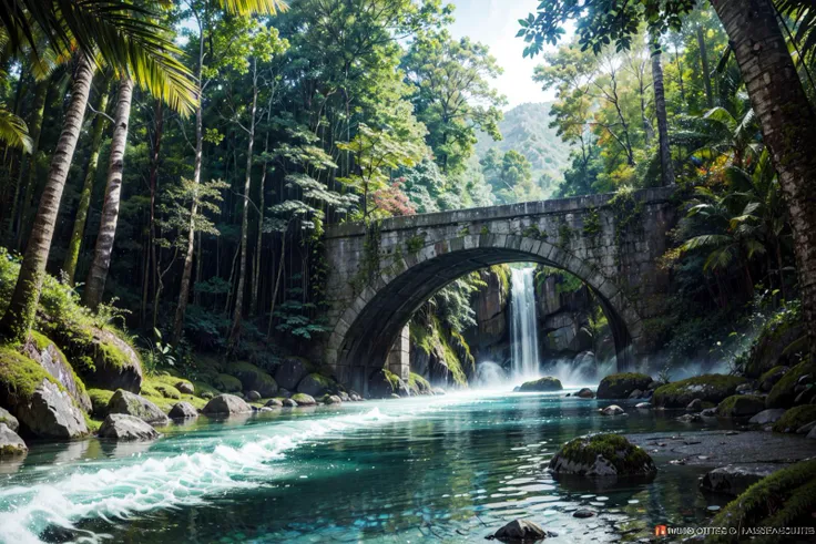 ((best quality, masterpiece, absurbres, super-resolution)), Detailed scenery, Rainforest