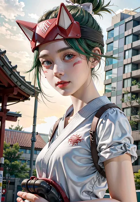 <(photorealistic:1.4),(extremely intricate:1.2)>,(masterpiece,extremery best quality:1.3),((depth of field)),absurdres,(perfect details,super detailed:1.1),(ultra high res,An unparalleled,a surreal 8K, a perfect work of art,masterpiece 8K wallpapers,aesthetics,award winning works,extremery detailed CG,high resolution,official art:1.5),chromatic aberration,(colorfulness,chroma, saturation:1.5),(realistic,ultra-detailed: 1.2),(looking at viewer),((1girl)),((solo)),kriko ow, green hair, ponytail, glowing cyan eyes, facial mark, fox mask,weapon,kunai,japanese temple,cherry blossom trees, pink petals, serene park,fluttering petals,fox,BREAK, <(exquisitely detailed skin,finely detailed beautiful eyes and highly detaiiled face,finely detailed face,golden ratio, golden ratio face,expressive eyes,perfect face,perfect skin,perfect body,complex pupils,flawless face,:1.3),(Dingdal Phenomenon: 1.6),Master Composition,Super Composition,master light,best lighting, footage,(sharp focus),dramatic,((Mottled light and shadow,warm light,soft sunlight,)),light transmission,vibrant colors, intricate designs,luminous effects,impressionistic style,dappled light,evocative atmosphere,extremery magnificent view,detailed background,(clothes reflecting light),(lens flare),(bloom effect), light particle, sunlight:1.3),(face focus,extreme close-up face:1.3),((upper body:1.6)),(dutch angle,cowboy shot:1.5), (octane render:1.5),soft backlighting:1.2,glowing edges,intricate patterns,textile details,art nouveau style,(beautiful and clear background:1.2),((clear face)),((clear eyes)),(gleaming eye),(glowing eyes),shiny hair,pale skin,super detailed skin,3d face,lustrous skin,skinny,slender, beautiful girl,Photo,Proper body proportion,((correct hands)),pretty,young lady, girlface,Close-up,Light: rim light,realistic lighting,beautiful lighting,(hyperrealistic:1.2),sharp, ultra-realistic,hyper-detailed,volumetric lighting,realistic shadows,small details,glowing,light particles,light rays,(atmospheric lighting),(maiden),intricate details,cinematic atmosphere,real picture,(beautiful concept illustration,illustration,extremely fine and beautiful:1.1),best illumination,ray tracing,(dynamic angle,dynamic pose:1.2),perspective,cinematic lighting,light in the face,8k uhd,film grain, perfect anatomy,best shadow,delicate,RAW>,<lora:aespaWinter_aespaWinterV1:0.5>,aespawinter,<lora:cuteGirlMix4_v10:0.5>,mix4,(PureErosFace_V1:0.5),(ulzzang-6500:0.5),<lora:kirikoOverwatch_v20:1>
