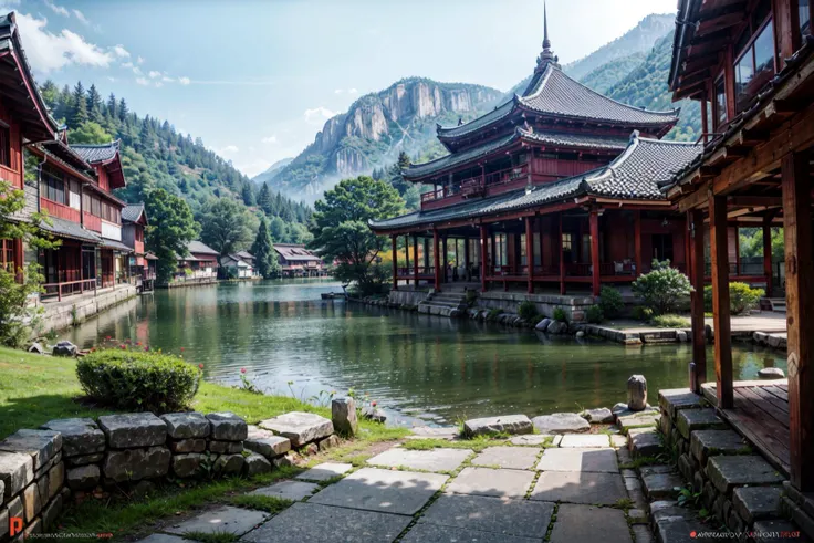 ((best quality, masterpiece, absurbres, super-resolution)), Detailed historical background, Asian traditional city