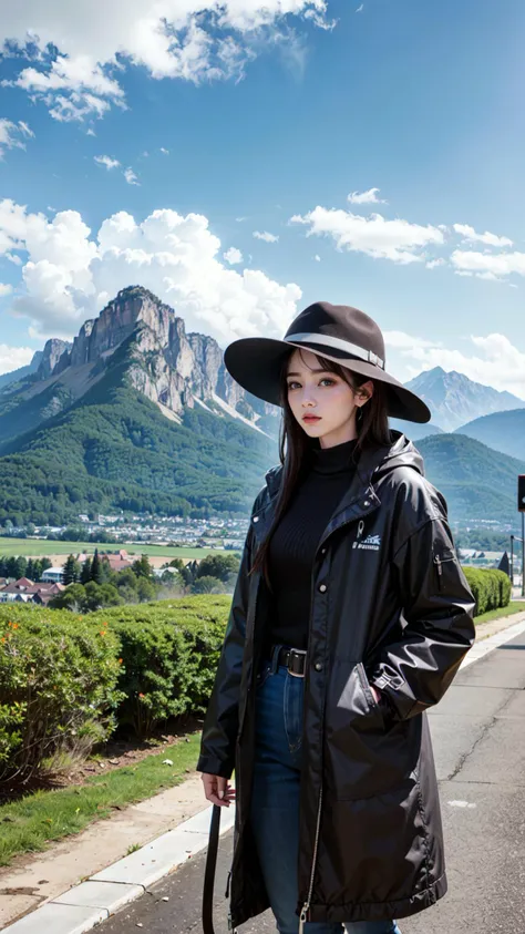 ((best quality, masterpiece, absurbres, super-resolution)) detailed scenery, mountains, skyline, clouds