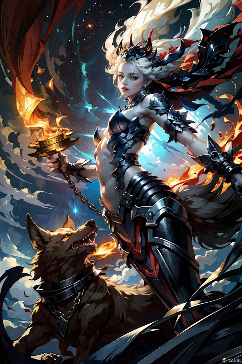 <(best quality, extremery best quality, masterpiece:1.5), (realistic, intricate details:1.2), (photorealistic:1.4), (extremely intricate:1.2), highres, ultra highres, ultra-detailed, absurdres, incredibly absurdres, extremely detailed, high quality, high resolution, hyperrealistic, ultra-realistic, hyper-detailed, top quality, best, fine detail, massive detail, Highly detailed, extreme detailed, highest detailed, high-res, absolutely resolution, reflection, (refraction:1.4)>, BREAK, 1girl, solo, looking at viewer, flat bangs, (young cute beautiful 18-year-old girl:1.1), 3d face, beautiful girl, pretty, girlface, kpop idol, supermodel, woman posing for a photo, stunning innocent symmetry face, perfect body, medium breast, slim waist, slim legs, shiny skin, White skin, Beautiful detailed face, detailed face, real skin texture, cute delicate face, finely detailed face, golden ratio, golden ratio face, expressive eyes, perfect face, perfect skin, flawless face, clear face, shiny hair, pale skin, Proper body proportion, perfect anatomy, realistic skin texture, luscious lips, glossy lips, natural makeup, beautiful bright pupils, slender figure, intricate eyes, detailed pupils, detailed face and eyes, longeyelashes, blush, good hand, finely detailed skin, oily skin, BREAK, ((((ember, battlefield, volumetric fog, grey mist, (white long hair:1.4), (ecstasy of silk:1.1), spider web, (chain:1.1), (On a dark moonlit night:1.6), (in a spooky ancient dungeon:1.2), in a heavily guarded cage, moonlight shines in through a small window, (In the center of the picture is a female assassin struggling to break free from the shackles:1.4), (She breaks the thick iron chain with amazing strength:1.3), (Werewolf soldiers guarding the prison came from all directions with weapons:1.5), (Destroyed buildings:1.2), (ruined walls:1.1), (scars:1.3), claw marks, (flames splashing:1.3), (werewolf's huge claws, wolf eyes with green light:1.2), (A pack of wolves surrounded her:1.6), full of murderous, fighting state, (blood moon:1.4), chilling atmosphere, flames, cobwebs, candles, (torture tools:1.1), (floating colorful sparkles:1.2), (energy beams:1.3), cyberpunk neon light, volcano, (lava:1.1), Doomsday atmosphere, flames soaring into the sky, candlelight, desperate and helpless prisoners, jail, prison, East Asian architecture, ancient China, skeletons, horror , chilling, bloody, huge warfare battle scene, epic clash, two armies, battle scene, epic battle, war)))), BREAK, <dark fantasy artwork, cinematic scene, dynamic lighting, fantasy art, sharp details, action cinematography, lomography, soft focus, light leaks, experimental charm, nostalgic appeal, color field painting, large swaths of color, abstract expressionism, bold hues, emotional impact, atmospheric depth, minimalist approach, otherworldly wonders, (explosive light and shadow:1.2), darkness, fantasy, aesthetics, award winning works, intricate designs, mysterious, whimsical, fantasy culture, ultra realistic digital art, ulzzang, (zentangle, mandala, tangle, entangle), (fractal art), epic composition, the most beautiful form of chaos, elegant, a brutalist designed, vivid colours, epic atmosphere, floating particles, particles, dramatic, epic, ((tenebrism, (dramatic lighting:1.2), deep shadows, striking highlights, intense contrast, Baroque influence:1.3)), ((ink drawing, oil painting detailed)), (eye focus, face focus, character focus, close-up face:1.3), (dutch angle, cowboy shot:1.1), RAW, huge filesize, extremery detailed CG, Photo, 8k uhd, cinematic atmosphere, trending on artstation, award-winning glamour photograph, highly detailed photo, official art, beautiful and aesthetic, unity 8k wallpaper, beautiful, highly detailed CG illustration, best illustration, intricate, Amazing, emotional, analog, painting, digital painting, concept art, Oil Painting, illustration, Classical art, Renaissance, Romanticism, Neoclassicism, Color Palette, depth and contrast, Vibrant colors, saturated, rich saturation, color harmony, vivid palette, concept-art, design style, detail character, concept render, colorful, analog photography, dreamy atmosphere, specular highlights, atmospheric lighting, (dynamic angle, dynamic pose :1.3), (shiny, clothes reflecting light, lens flare, bloom effect, light particle, lens glare:1.3), realistic lighting, cinematic light, (cinematic lighting), light in the face, soft lighting, saturated colors, detailed background, sharp focus, 8k high definition, perspective, Master Composition, roughness, post-processing, soft shadows, realistic shadows, ambient occlusion, ray-tracing, subsurface scattering, photon mapping, physically-based rendering, octane rendering, unreal engine 5, ue5 rendering, Adobe After FX, dslr, RTX, Best character details, radiosity, sharp, RAW photo, HDR, 8k, 4k, ((Hasselblad photography)), (film grain:1.4), Kodak portra 400, Fujifilm X-T5, fashion photography award-winner, professional photograph, depth of field, caustics, Broad lighting, diffuse lighting, rim lighting, two tone lighting, textile details, visible pores, high resolution scan, professionally color graded, photographic reality, automatic white balance, best lighting, detailed shadow, high contrast, strong light and shadow>, (PureErosFace_V1:0.5), (ulzzang-6500:0.5), <lora:egyiren-v1:0.2>, egyiren, <lora:epiNoiseoffset_v3:0.1>, <lora:zhongfenghuaxiyou-000018:0.7>, zhongfenghua, (kbxll:0.6),