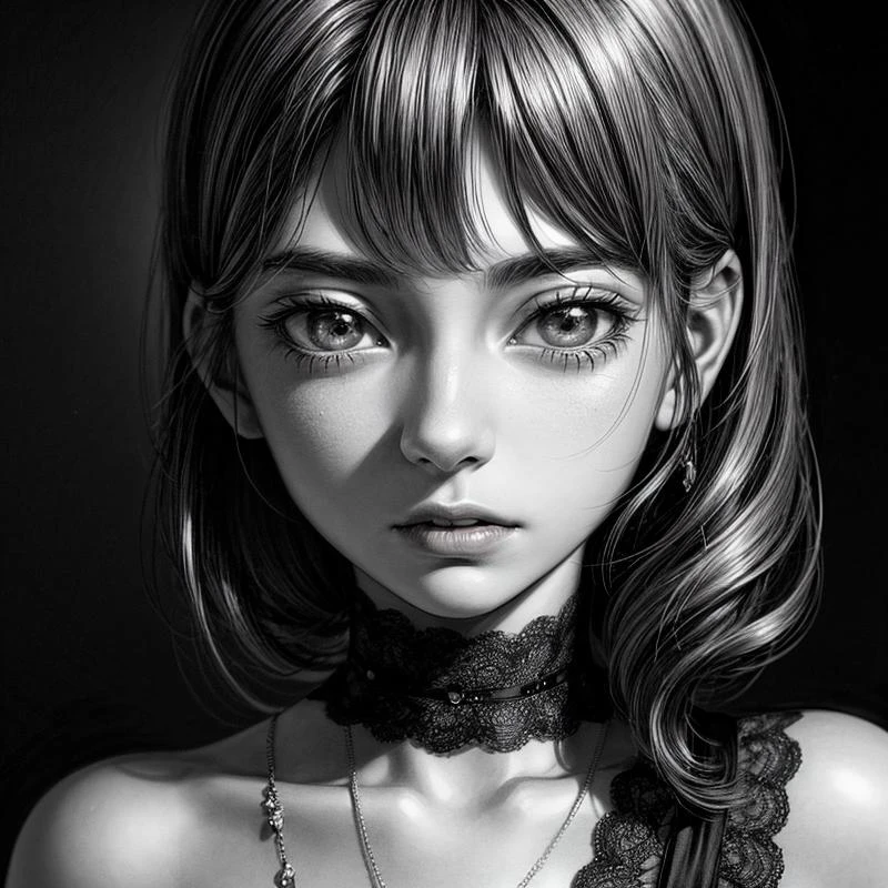 1girl, solo,
Charcoal:1.5 sketch:1.5, illustration, painting, manga, pencil drawing, grayscale, monotone
young, preteen, tween,
durer-style:0.5 <lora:add_detail:1.3> <lora:epi_noiseoffset2:1> <lora:oldSketchStyle_v1:0> <lora:otoyomegatari:0.5>