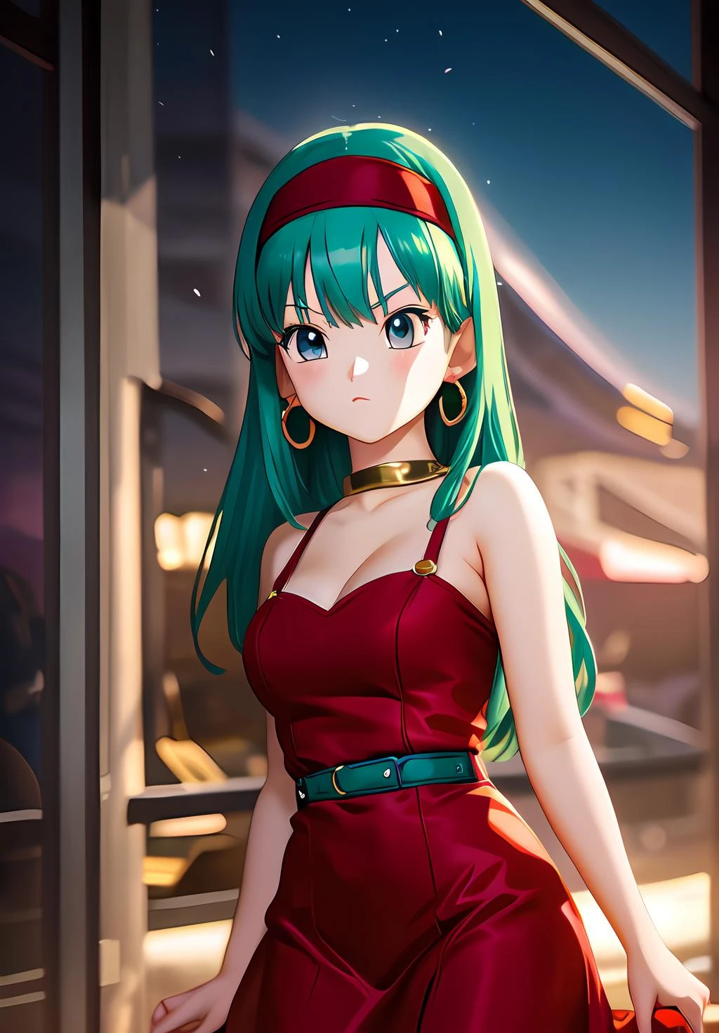 (Photo:1.3), highdetail, <lora:Bulla:0.8>, Bulla, 1girl, solo, red headband, red dress, (acclaimed, alluring, captivating, exciting, gorgeous, striking:1.3), (trending on artstation:1.3)