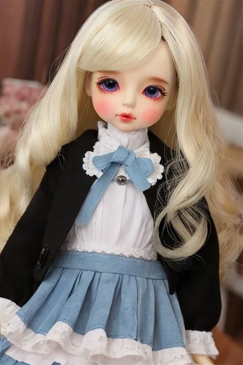1girl,adult,doll, doll joints, full body, blonde hair, <lora:luts-000004:1>