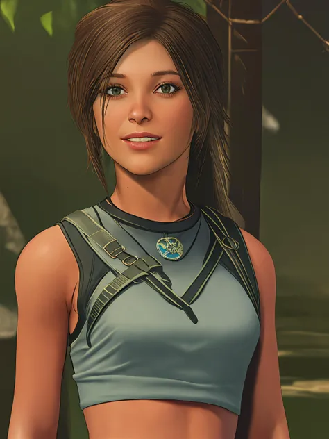 outside,evening,Lara Croft looking heroic,highly detailed tank top,hands on hips,(smiling:1.3),soft smile,highly detailed character design,cinematic lighting,detailed backgrounds,4k resolution,masterpiece digital art,
BREAK
professional model,cartoon,hires,4k,((masterpiece)),(best quality),perfect anatomy,highly detailed hair,highly detailed face,(highly detailed eyes:1.3),(good hands:1.3),detailed teeth,detailed mouth,
BREAK
score_9,score_8_up,score_7_up,score_6_up,score_5_up,score_4_up,
BREAK
looking at viewer,(eye_level_shot:1.5),
BREAK
(1girl:1.4),natural light,octane render,highly detailed,volumetric,<lora:a LC - 75by20:1>,LC_Gamer,midriff,