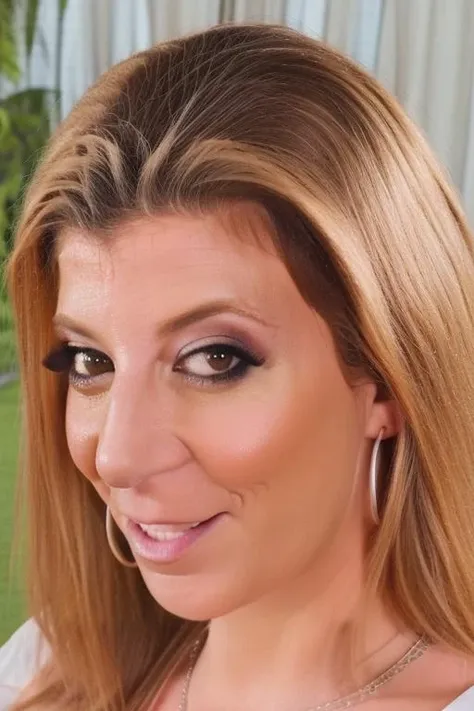 frontal portrait of sarajaylora, looking at viewer, masterpiece, best quality, outdoor <lora:sarajaylora:1>