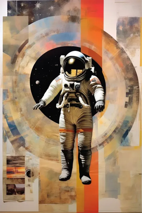 <lora:Robert Rauschenberg Style:1>Robert Rauschenberg Style - interstellar ultradimensional gods