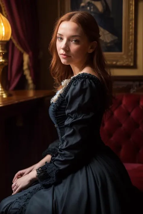 DEN_betty_bettybennet,
(French Post card, wearing a Victorian steampunk dress sitting in a Victorian parlour house, glamour, Victorian, atmospheric Victorian steampunk:1.2),
bokeh, f1.4, 40mm, photorealistic, raw, 8k, textured skin, skin pores, intricate details <lora:epi_noiseoffset2:1>, epiCRealism <lora:ClothingAdjuster3:-1>