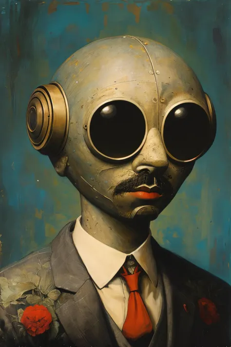 masterpiece,best quality,<lora:tbh161-:0.7>,illustration,style of Shaun Tan, portrait of noble man
