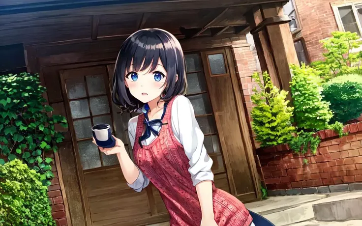 chick tack chick chick prity girls, +++ extremely quality, high detailed, anime coloring illustration game cg contrapposto <lora:_flat2:0.3:ALL> ++ Faint lips,UC:realistic cute anime face cinematic angle Girl at the front single focus dynamic pose, +++
blue eyes,
vivid black hair,
medium hair ,
bowl cut hair,
wavy hair ,
swept bangs,
hair flaps ,
wavy mouth,
,
head_tilt standing
+++, purple jumper dress, white blouse socks monk strap, reaching out