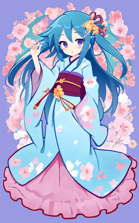 updo purple flower pattern japanese clothes kimono , geta kanzashi, reaching out , full body , +++ extremely quality, high detailed, anime coloring illustration game cg contrapposto <lora:_flat2:0.3:ALL> ++ Faint lips,UC:realistic cute anime face cinematic angle Girl at the front single focus dynamic pose