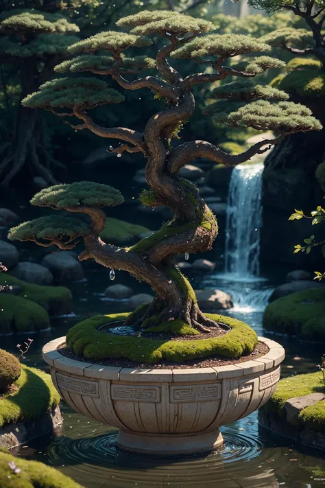 <lora:Elixir:0.565685424949238>, <lora:detail_slider_v4:0.565685424949238>, shadows, outdoors, ((reflections in water)), Chromatic Aberration, Chinese martial arts style, rug, sharp focus, ultra-realistic, (masterpiece), experimental, High Detail, beautiful, photo-realistic, photo, moss, intricate dramatic portrait of a beautiful (windblown:1.2) scifi steampunk (medieval fantasy magical bonsai tree:1.2, extremely detailed CG unity 8k wallpaper), realism pushed to extreme, unity 8k wallpaper, (Bridges:0.8, ultra-detailed), summer, a portrait photo of a Asian girl, steampunk, A bl8ckIC forest, (masterpiece:1.2)