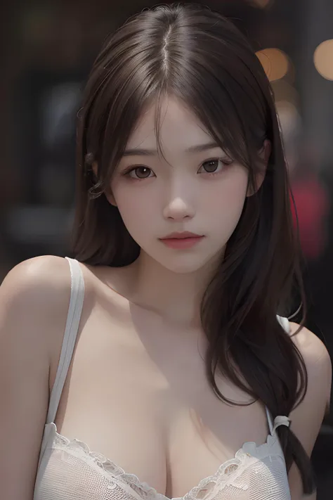 Best quality,masterpiece,ultra high res,(photorealistic:1.4),1girl,shoulder,charming,Looking at the camera,<lora:NiNi_V4:0.7>,Brown hair,