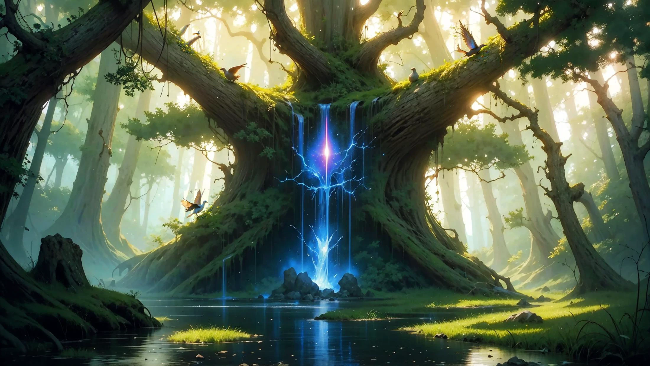 (landscape:1.3), (outdoors:1.3), landscape only, fantasy landscape, fantastical,
jungle, (bird:1.4) swamp,darkness
image style is a mix of remodernism painting , soft lighting Watercolor/Painting Effect and Shadow/Highlight Enhancement and Infrared Effect , , fluid Makoto Shinkai and Pointillism painting , Lens Flares Tilt-Shift Blur and Monochromatic , , detailed Alan Lee , Top Lighting and godrays ((light bokeh)) and Fisheye Distortion and Reflection/Refraction , , incluenced by a mix of Boris Vallejo and Brian Froud ,
<lora:Concept_scenery_background:0.2> concept
<lora:improve_backgrounds:0.4>
<lora:color background:0.2>