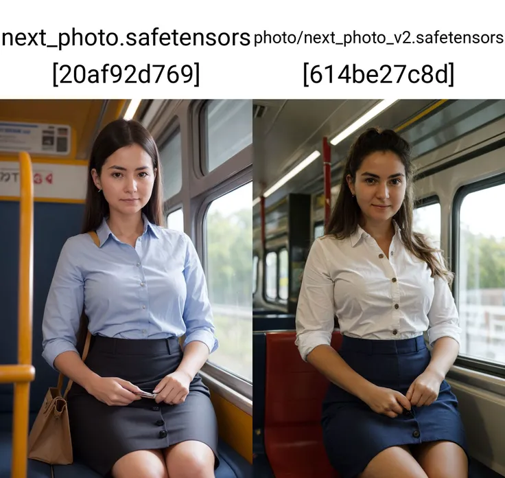 a poorly lit photo of a (stressed:0.2) woman sitting on the train holding her purse, button down shirt, pencil skirt
