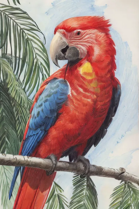 scarlet macaw,
<lora:PencilSketch:1> pencilsketch,