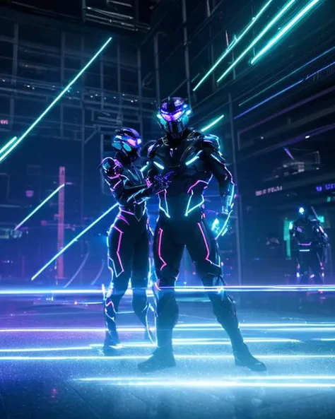 a perfect well-lit full body photograph capturing the essence of a futuristic dystopia where shadowy figures intertwined with glowing bioluminescent vines emerge from shattered mirrors reflecting fractured reflections of a parallel reality, the scene is bathed in a haunting mixture of moonlight and neon, with iridescent sparks dancing through the air like ethereal fireflies