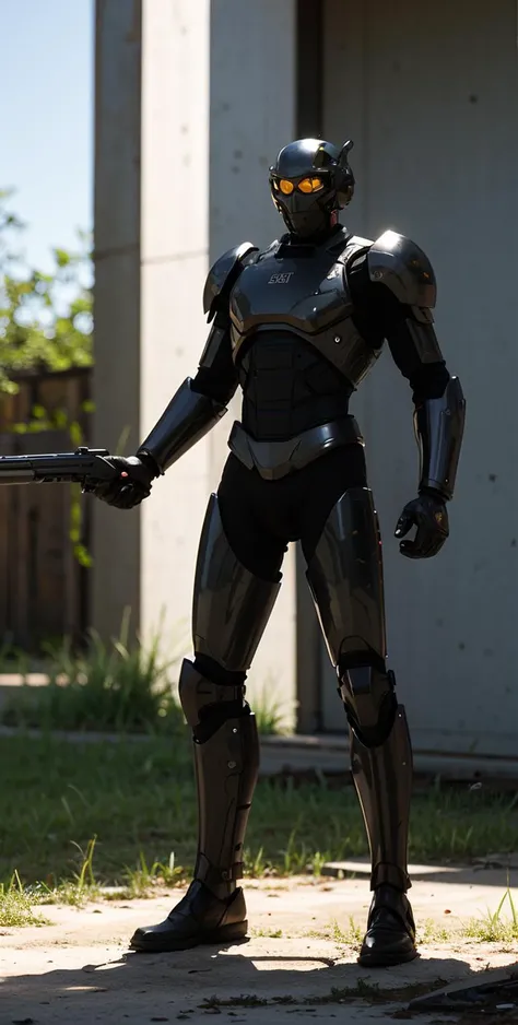 <lora:SDXLrender_v2.0:0.3> beast fighting in a disco camo sci-fi high detailed armor, holding rifle