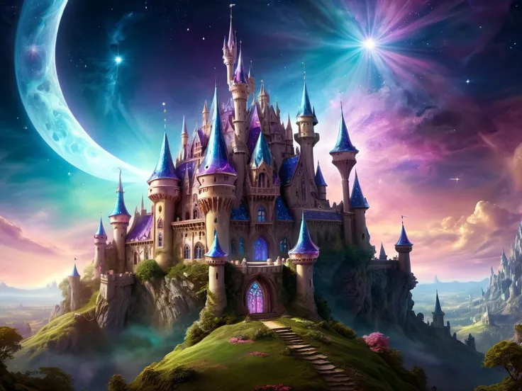 <lora:MagicAI:.6>  FairyTaleAI <lora:DonMC3l3st14l3xpl0r3rsXL:.6> DonMC3l3st14l3xpl0r3rsXL fantasy Woman historian restoring a crumbled fairy-tale castle on a celestial body   (Highly detailed, amazing, Impressive lighting, vibrant colors, Ultra Realistic, High quality, Highly detailed, trending on artstation, intricate detailed background
:1.2)