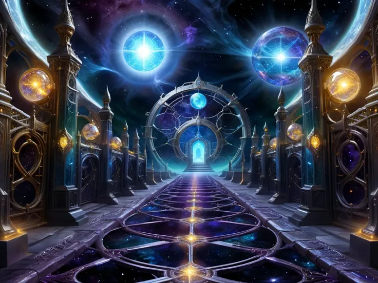 <lora:AetherPunkAI:.6> AetherPunkAI <lora:DonMC3l3st14l3xpl0r3rsXL:.6> DonMC3l3st14l3xpl0r3rsXL fantasy Aether-paved pathways leading to gates of higher dimensions (Highly detailed, amazing, Impressive lighting, vibrant colors, Ultra Realistic, High quality, Highly detailed, trending on artstation, intricate detailed background
:1.2)
