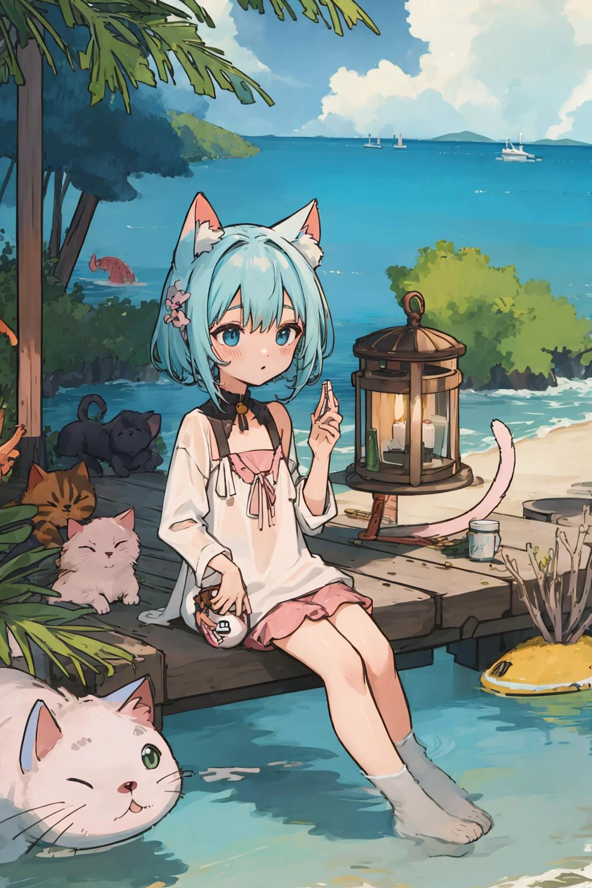 masterpiece, best quality, cat ears, flat chest, 20 yo,
<lora:reference sheet-model sheet:1>
seashore,