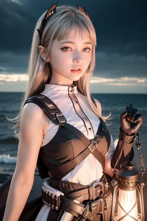 professional lighting, photo mapping, radiosity, physically-based rendering,(8k, RAW photo, best quality, masterpiece:1.2), (realistic, photo-realistic:1.37),1girl,beautiful detailed eyes,beautiful detailed lips,floating hair,arknights,Symmetrical eyes,five figers