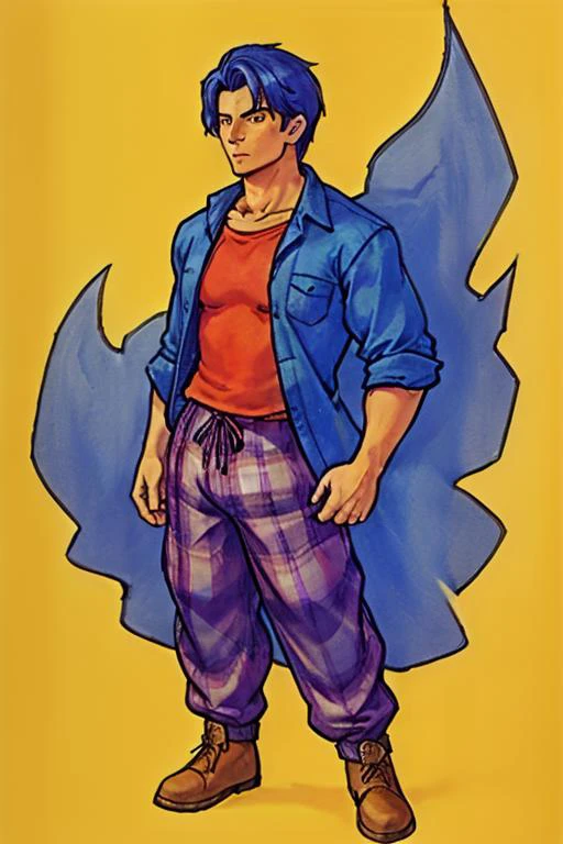 <lora:Mana Spirit Concept Art V1-000010:0.65> snes_concept_art, mana spirit, elemental, medium background, male form, lumberjack elemental, flannel shirt, sweat pants,, highest quality, highest quality visuals, highest details,