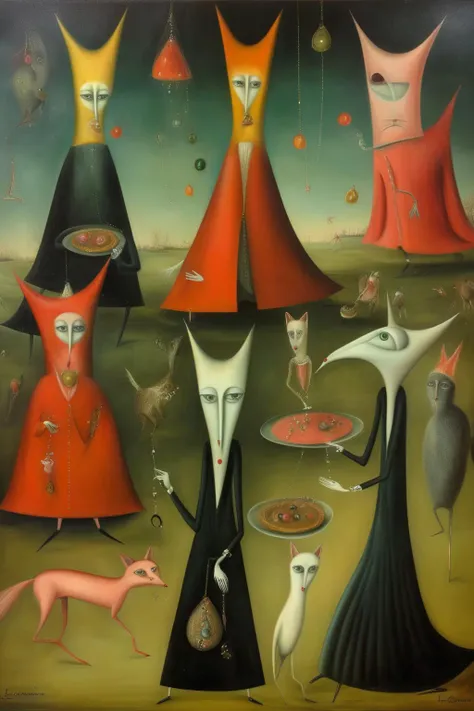 <lora:Leonora Carrington Style:1>Leonora Carrington Style - elegant shuffle the gems in my mouth in the style of leonora carrington