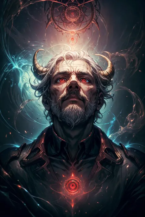 (best quality, masterpiece:1.2), 8k detailed cgi render, thick outlines, strong shadows, <lora:add_detail:0.75>,
(1man, old ancient greek male:1.2), ruby eyes, white hair, mutton chops,
portrait, solo, (full body:0.6), looking up, detailed background, detailed face, (<lora:GlowingRunesAIV3:0.6>, GlowingRunesAI_red theme:1.1) mentalist, psychic powers, dynamic pose, levitation, enchantment, psychokinesis, clairvoyance, mind portal, concentric white psychic energy emanating, (style-swirlmagic:0.8), updraft, ethereal atmosphere,