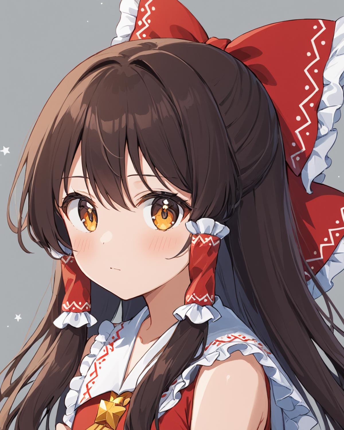 Anime girl with long hair wearing a red and white dress and a red hat ...