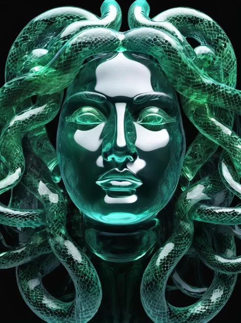 Medusa, (made of glass), snake, transparent, ancient Greek background, upper body,  <lora:sdxl_glass:0.55>,
(8k, RAW photo, best quality, masterpiece), realistic,8K,HDR,UHD,masterpiece,best quality,highly detailed,wallpaper,reality ray tracing,