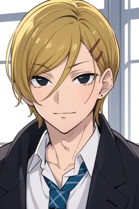 masterpiece, best quality, illustration, 1boy, solo, male focus, looking at viewer, upper body, , <lora:yoshito_haruno:0.72>, yoshito_haruno, blonde hair, black eyes, , , , 2k resolution