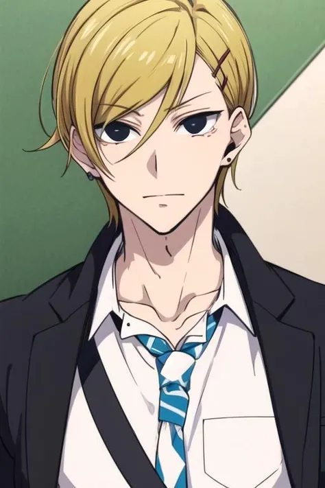 masterpiece, best quality, wallpaper, 1boy, solo, male focus, looking at viewer, , , <lora:yoshito_haruno:0.70>, yoshito_haruno, blonde hair, black eyes, , biopunk,