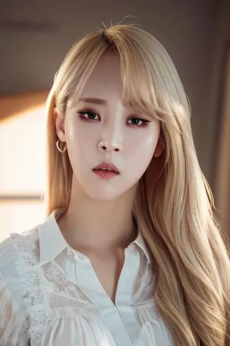 <lora:MoonByulV1-10:1>,(8k, best quality, masterpiece:1.2), (realistic, photo-realistic:1.37),best quality,masterpiece,unity,an extremely delicate and beautiful,extremely detailed,Amazing,finely detail,masterpiece,best quality,official art,absurdres,incredibly absurdres,huge white shirt, filesize,ultra-detailed,highres,extremely detailed,beautiful detailed girl, slim body, natural light, extremely detailed eyes and face,beautiful detailed eyes, looking at viewer, 1girl, black eyes, upper body, solo, MoonByul, long hair, blonde hair,