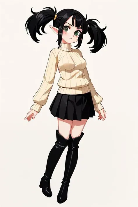 black hair,white sweater,suspenders,closed mouth,brown eyes,sweater,turtleneck sweater,solo,1girl,smile,skirt,suspender skirt,simple background,jewelry,long hair,earrings,boku no kokoro no yabai yatsu,looking at viewer,white background,defaultkavy
<lora:kkw-better-v1.0a:1>