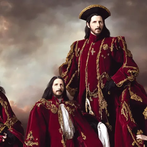 textless, ChristianBale highly detailed spanish explorers, Conquistadors in ornate formal clothing