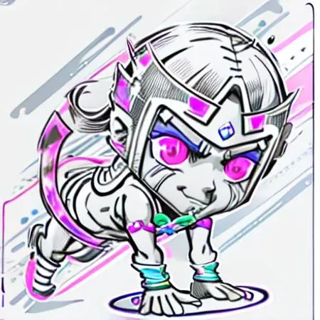 (masterpiece), (best quality), (hires),
jojos5standintro,style parody, jojo background, solo,high contrast,stand \(jojo\), color connection,
<lora:jojostyle-ver-n1:0.8>,